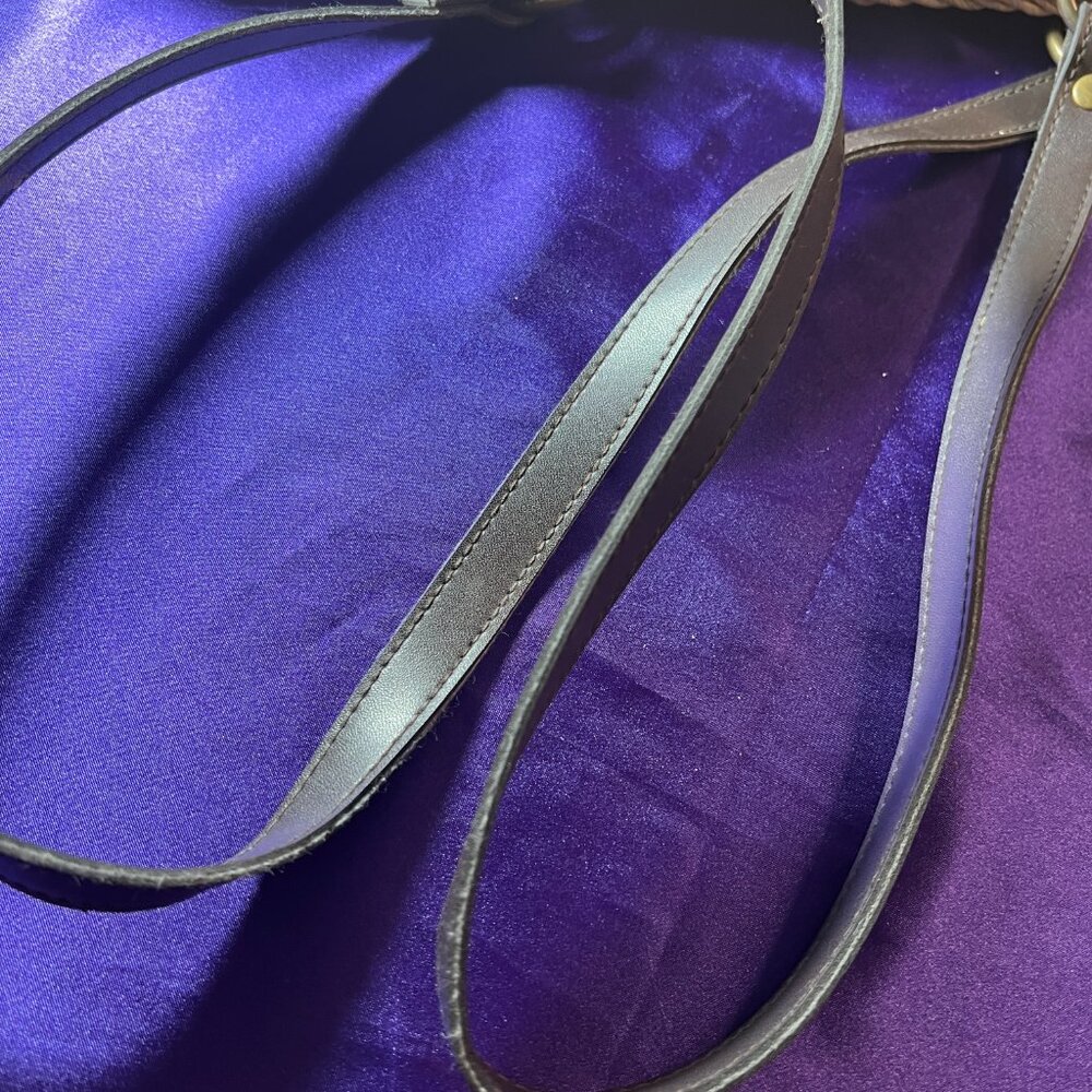 πLarge Woven Strow Shoulder Purse with Zipper- Never Used - Picture 11 of 12